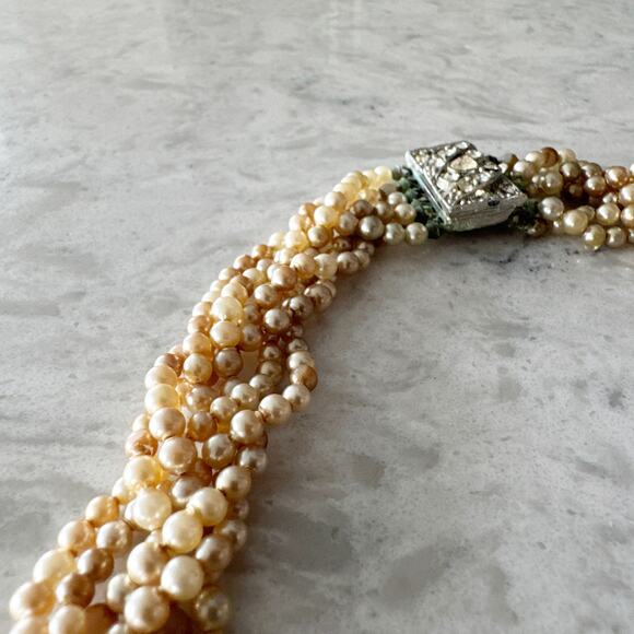 Vintage Multi Strand Pearl Necklace‎ - Picture 7 of 11